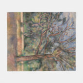 Bäume und Straße, postimpressionistische Landschaf Fleecedecke (Vorderseite (Horizontal))