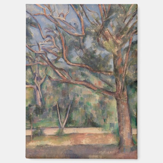 Bäume und Straße, postimpressionistische Landschaf Magnet (Vorderseite)
