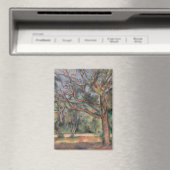 Bäume und Straße, postimpressionistische Landschaf Magnet (In Situ (Geschirrspüler))
