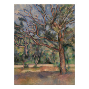 Bäume und Straße, postimpressionistische Landschaf Poster