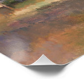 Bäume und Straße, postimpressionistische Landschaf Poster (Ecke)