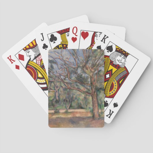 Bäume und Straße, postimpressionistische Landschaf Spielkarten (Rückseite)
