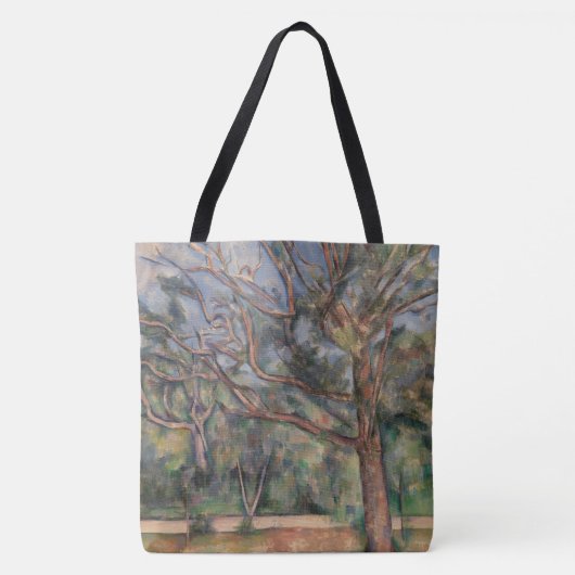 Bäume und Straße, postimpressionistische Landschaf Tasche (Vorderseite)