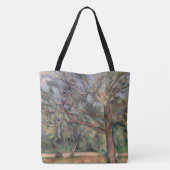 Bäume und Straße, postimpressionistische Landschaf Tasche (Rückseite)