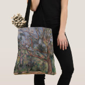 Bäume und Straße, postimpressionistische Landschaf Tasche (Von Nahem)