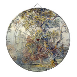 Bäume und Teich (von John Ruskin) Dartscheibe