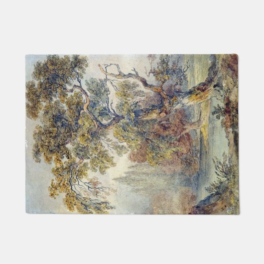 Bäume und Teich (von John Ruskin) Fußmatte (Vorderseite)