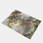 Bäume und Teich (von John Ruskin) Fußmatte (Schrägansicht)