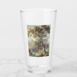 Bäume und Teich (von John Ruskin) Glas