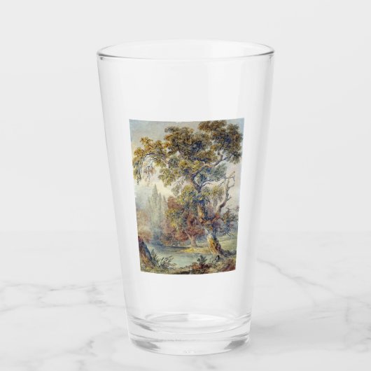 Bäume und Teich (von John Ruskin) Glas (Vorderseite)