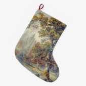 Bäume und Teich (von John Ruskin) Großer Weihnachtsstrumpf (Vorderansicht (hängend))