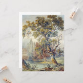 Bäume und Teich (von John Ruskin) Karte (Vorderseite/Rückseite Beispiel)