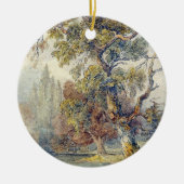 Bäume und Teich (von John Ruskin) Keramik Ornament (Vorne)