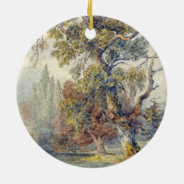 Bäume und Teich (von John Ruskin) Keramik Ornament