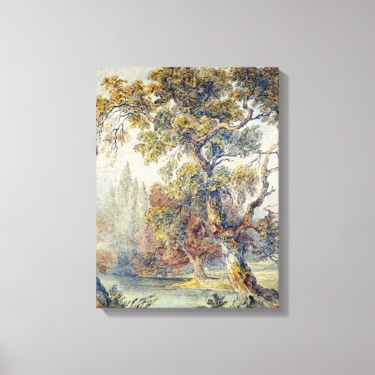 Bäume und Teich (von John Ruskin) Leinwanddruck (Vorderseite)