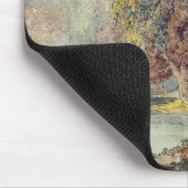 Bäume und Teich (von John Ruskin) Mousepad (Ecke)