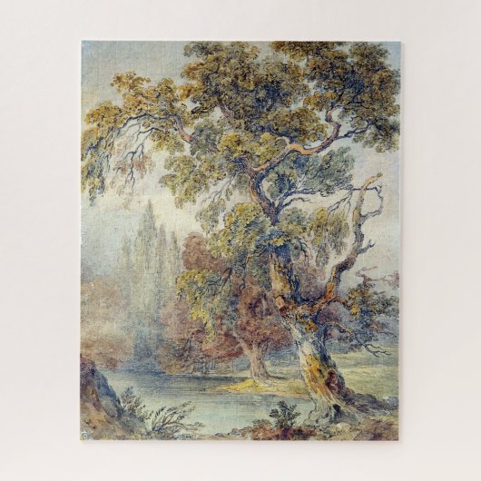 Bäume und Teich (von John Ruskin) Puzzle (Vertikal)