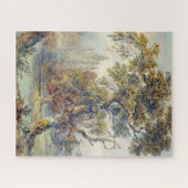 Bäume und Teich (von John Ruskin) Puzzle (Horizontal)