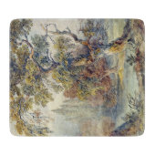 Bäume und Teich (von John Ruskin) Schneidebrett (Vorderseite)