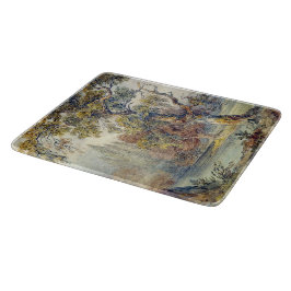 Bäume und Teich (von John Ruskin) Schneidebrett