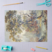 Bäume und Teich (von John Ruskin) Seidenpapier (Basteln)