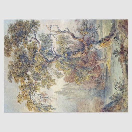 Bäume und Teich (von John Ruskin) Seidenpapier (Vorderseite)