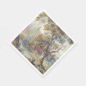 Bäume und Teich (von John Ruskin) Serviette (Ecke)