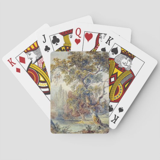 Bäume und Teich (von John Ruskin) Spielkarten (Rückseite)