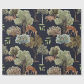 Bäume und Tiere Geschenkpapier (Flach)