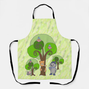 Bäume und Tiere Schürze