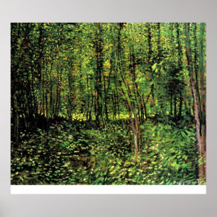 Bäume und Unterholz durch Vincent van Gogh Poster