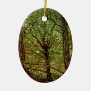 Bäume und Unterholz von Vincent van Gogh Keramikornament