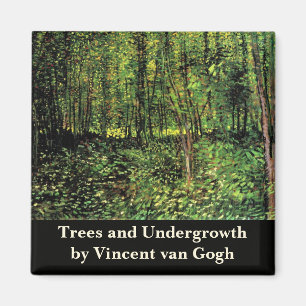 Bäume und Unterholz von Vincent van Gogh Magnet
