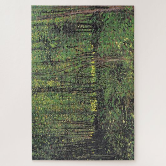 Bäume und Unterwuchs durch Van Gogh Gemälde Art Puzzle (Vertikal)