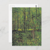 Bäume und Unterwuchs von Van Gogh Postkarte (Vorne/Hinten)