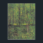 Bäume und Unterwuchs von Van Gogh Postkarte<br><div class="desc">Vincent Van Gogh Landschaftsmalerei Serie - Bäume und Unterholz</div>