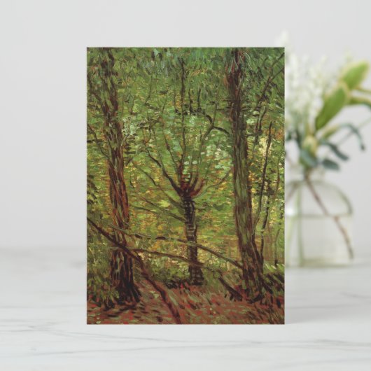 Bäume und Unterwuchs von Vincent van Gogh (Stehend Vorderseite)