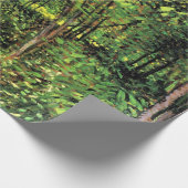 Bäume und Unterwuchs von Vincent van Gogh Geschenkpapier (Ecke)