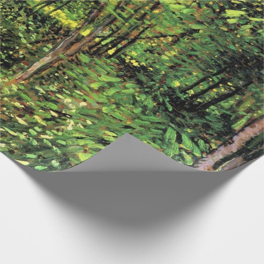 Bäume und Unterwuchs von Vincent van Gogh Geschenkpapier (Ecke)