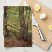 Bäume und Unterwuchs von Vincent van Gogh Geschirrtuch (Viertel Falte)