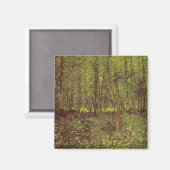 Bäume und Unterwuchs von Vincent van Gogh Magnet (Vorderseite/Rückseite)