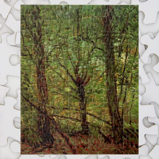 Bäume und Unterwuchs von Vincent van Gogh Puzzle