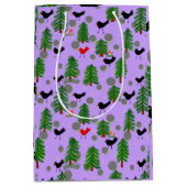 Bäume und Vögel_Sommer Geschenktasche Mittlere Geschenktüte (Vorderseite)