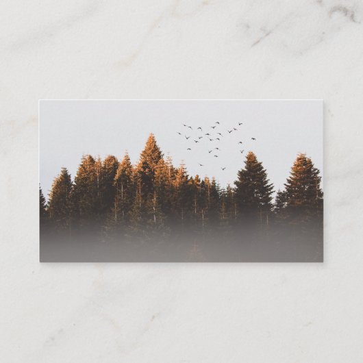 Bäume und Vögel Visitenkarte (Rückseite)