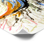 Bäume und Vogelfantasie Poster (Ecke)