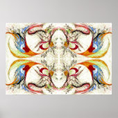 Bäume und Vogelfantasie Poster (Vorne)