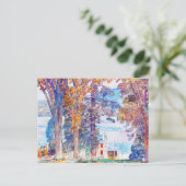 Bäume und Wasser von Childe Hassam Postkarte (Stehend Vorderseite)