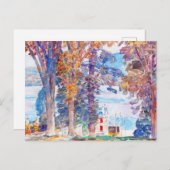 Bäume und Wasser von Childe Hassam Postkarte (Vorne/Hinten)