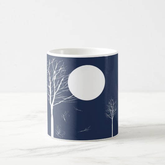 Bäume unter den Mond-Tassen Kaffeetasse (Mittel)