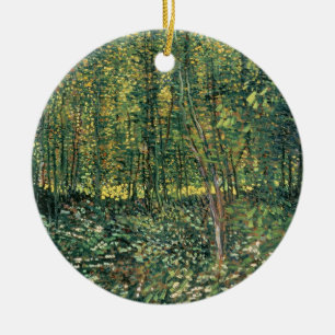 Bäume Vincent van Goghs und Unterholz, 1887 Keramik Ornament